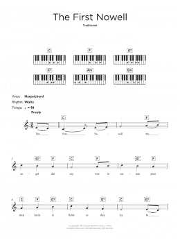 page one of The First Nowell (Keyboard (Abridged))