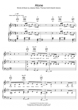 page one of Alone (Piano, Vocal & Guitar Chords)