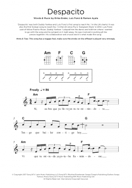 page one of Despacito (Ukulele)