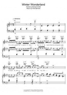 page one of Winter Wonderland (Piano, Vocal & Guitar Chords)