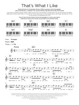 page one of That's What I Like (Keyboard (Abridged))