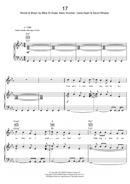 17 (Piano, Vocal & Guitar Chords) - Print Sheet Music Now