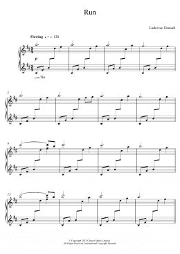 page one of Run (Educational Piano)