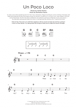 page one of Un Poco Loco (from Coco) (Ukulele)