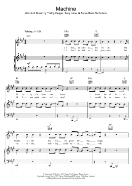 page one of Machine (Piano, Vocal & Guitar Chords)