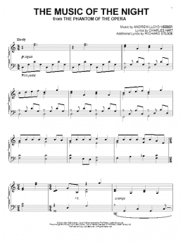 page one of The Music Of The Night (from The Phantom Of The Opera) (Piano Solo)