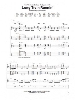 page one of Long Train Runnin' (Guitar Tab)