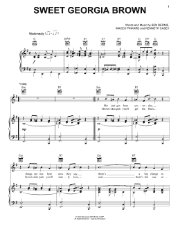 page one of Sweet Georgia Brown (Piano, Vocal & Guitar Chords (Right-Hand Melody))