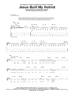 page one of Jesus Built My Hotrod (Guitar Tab)