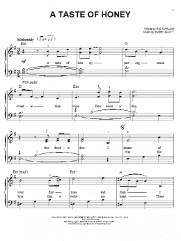 page one of A Taste Of Honey (Easy Piano)