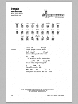 page one of People (Ukulele Chords/Lyrics)