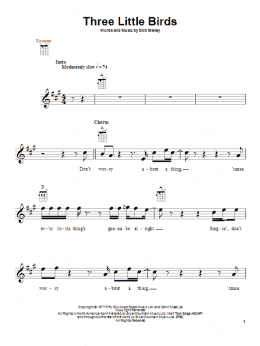 page one of Three Little Birds (Ukulele)