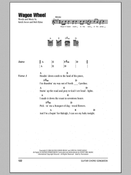 page one of Wagon Wheel (Guitar Chords/Lyrics)