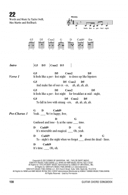 page one of 22 (Guitar Chords/Lyrics)