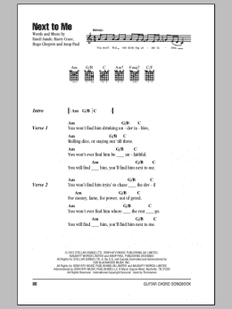 page one of Next To Me (Guitar Chords/Lyrics)