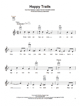 page one of Happy Trails (Ukulele)