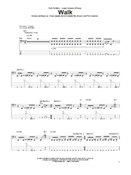 page one of Walk (Bass Guitar Tab)