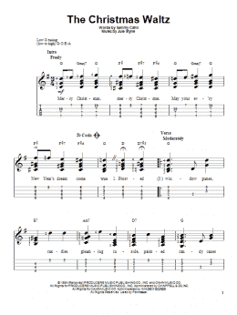 page one of The Christmas Waltz (Easy Ukulele Tab)