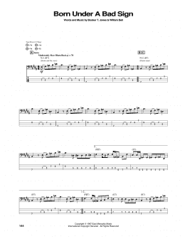 page one of Born Under A Bad Sign (Bass Guitar Tab)