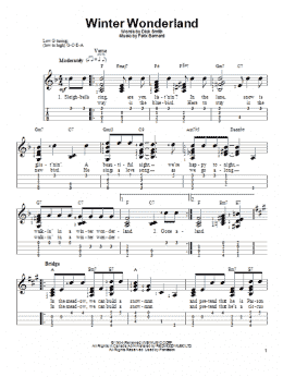 page one of Winter Wonderland (Easy Ukulele Tab)