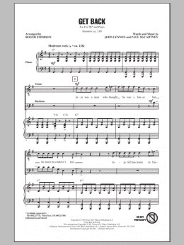 page one of Get Back (TB Choir)