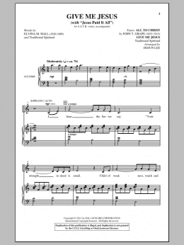 page one of Jesus Paid It All (SATB Choir)