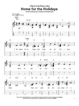 page one of (There's No Place Like) Home For The Holidays (Easy Ukulele Tab)