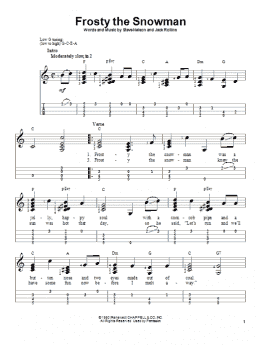 page one of Frosty The Snow Man (Easy Ukulele Tab)