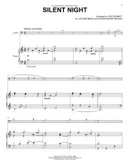 page one of Silent Night (Cello and Piano)