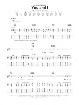 page one of You And I (Guitar Tab)