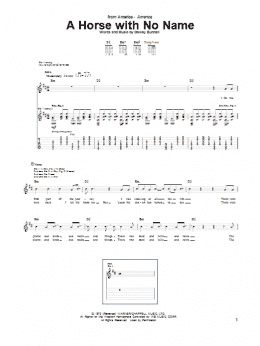 page one of A Horse With No Name (Guitar Tab)