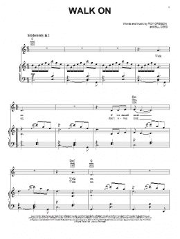 page one of Walk On (Piano, Vocal & Guitar Chords (Right-Hand Melody))