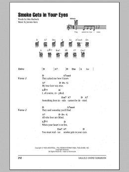 page one of Smoke Gets In Your Eyes (Ukulele Chords/Lyrics)