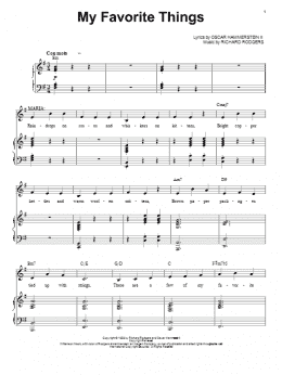 page one of My Favorite Things (Piano & Vocal)