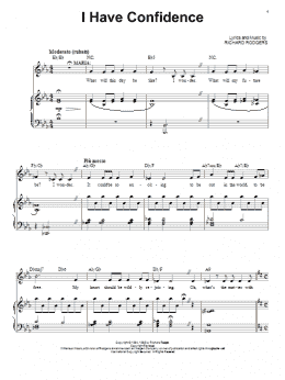 page one of I Have Confidence (from The Sound of Music) (Piano & Vocal)