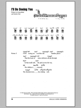 page one of I'll Be Seeing You (Ukulele Chords/Lyrics)