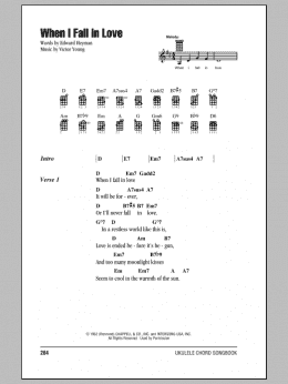 page one of When I Fall In Love (Ukulele Chords/Lyrics)