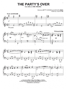 page one of The Party's Over (Piano Solo)