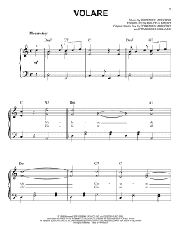 page one of Volare (Easy Piano)