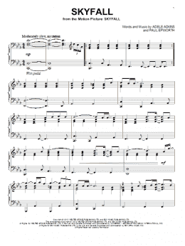 page one of Skyfall (Piano Solo)