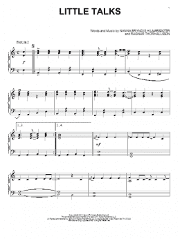 page one of Little Talks (Piano Solo)