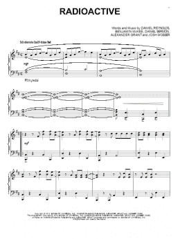 page one of Radioactive (Piano Solo)