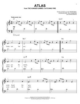 page one of Atlas (Very Easy Piano)