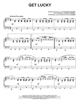 page one of Get Lucky (Piano Solo)