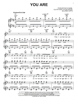 page one of You Are (Piano, Vocal & Guitar Chords (Right-Hand Melody))