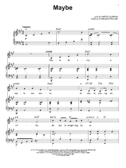 page one of Maybe (Piano, Vocal & Guitar Chords (Right-Hand Melody))