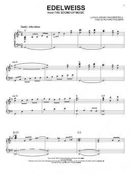 page one of Edelweiss (Piano & Vocal)