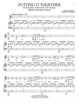 page one of Putting It Together (Piano & Vocal)