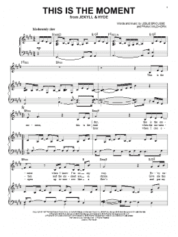 page one of This Is The Moment (Piano & Vocal)