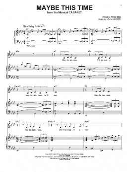 page one of Maybe This Time (Piano & Vocal)